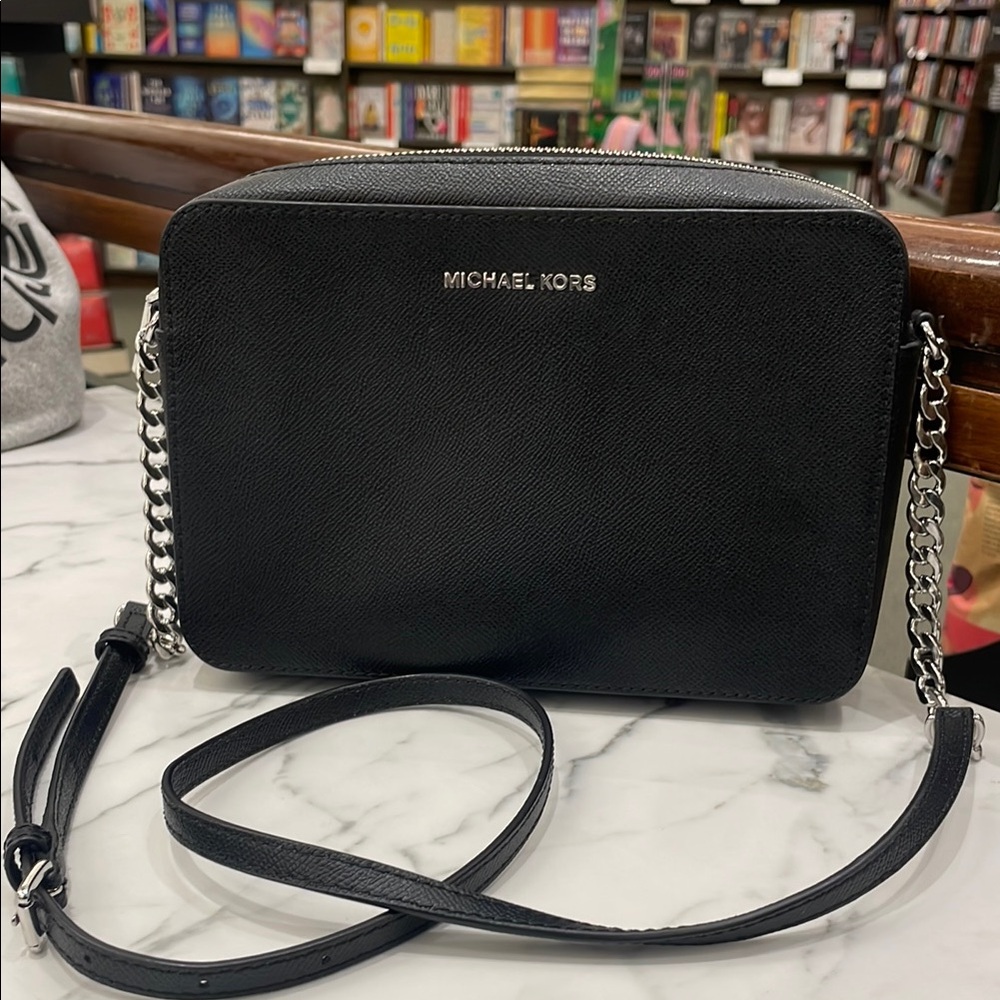 Michael Kors Black Leather Shoulder Bag